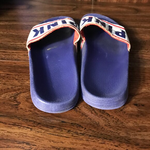 Victoria's Secret PINK red white and blue slides Women's Medium USED - Picture 4 of 5